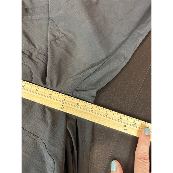Athleta Trekkie Hike Pant Black 8 Pockets Drawstring Ankles Ripstop Zip Pockets - Picture 8 of 13